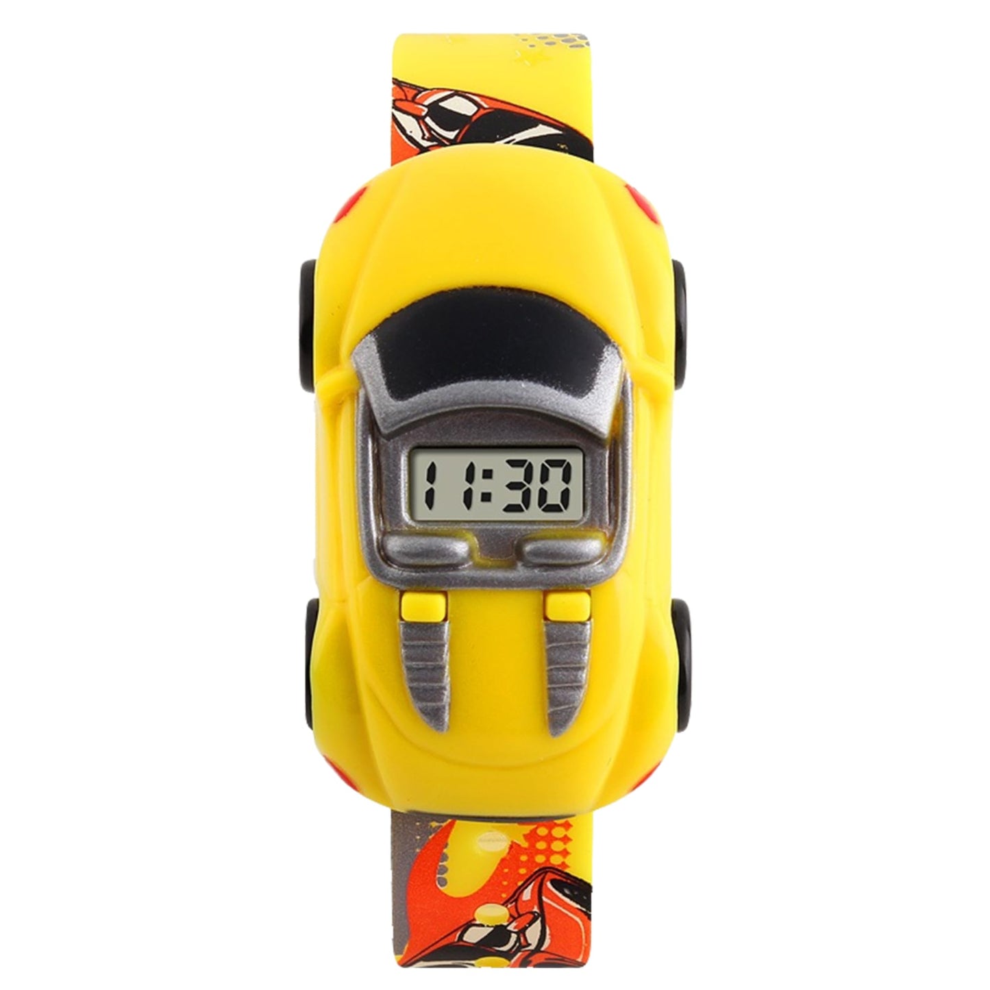 Kids Digital Wrist Watch with Racing Car Design and Soft Strap