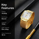 Analog Watch for Men with Gold Silver Stainless Steel Strap and Round Dial for Casual & Formal Wear