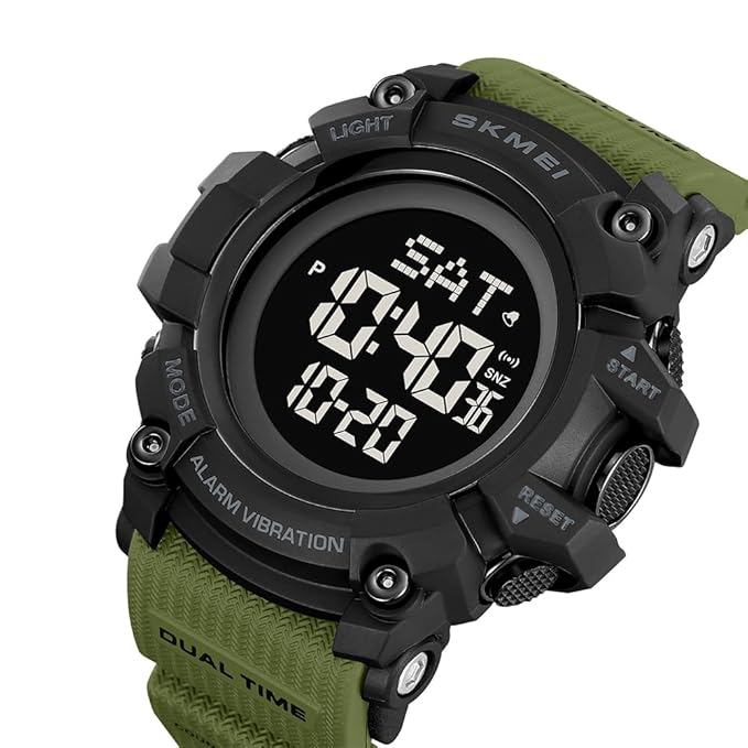 Skmei Digital Black Dial ABS-TPU Case TPU Strap Watch for Men - 2313