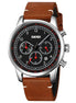 Analog Watch for Men with Brown Leather Strap and Round Dial for Casual & Formal Wear