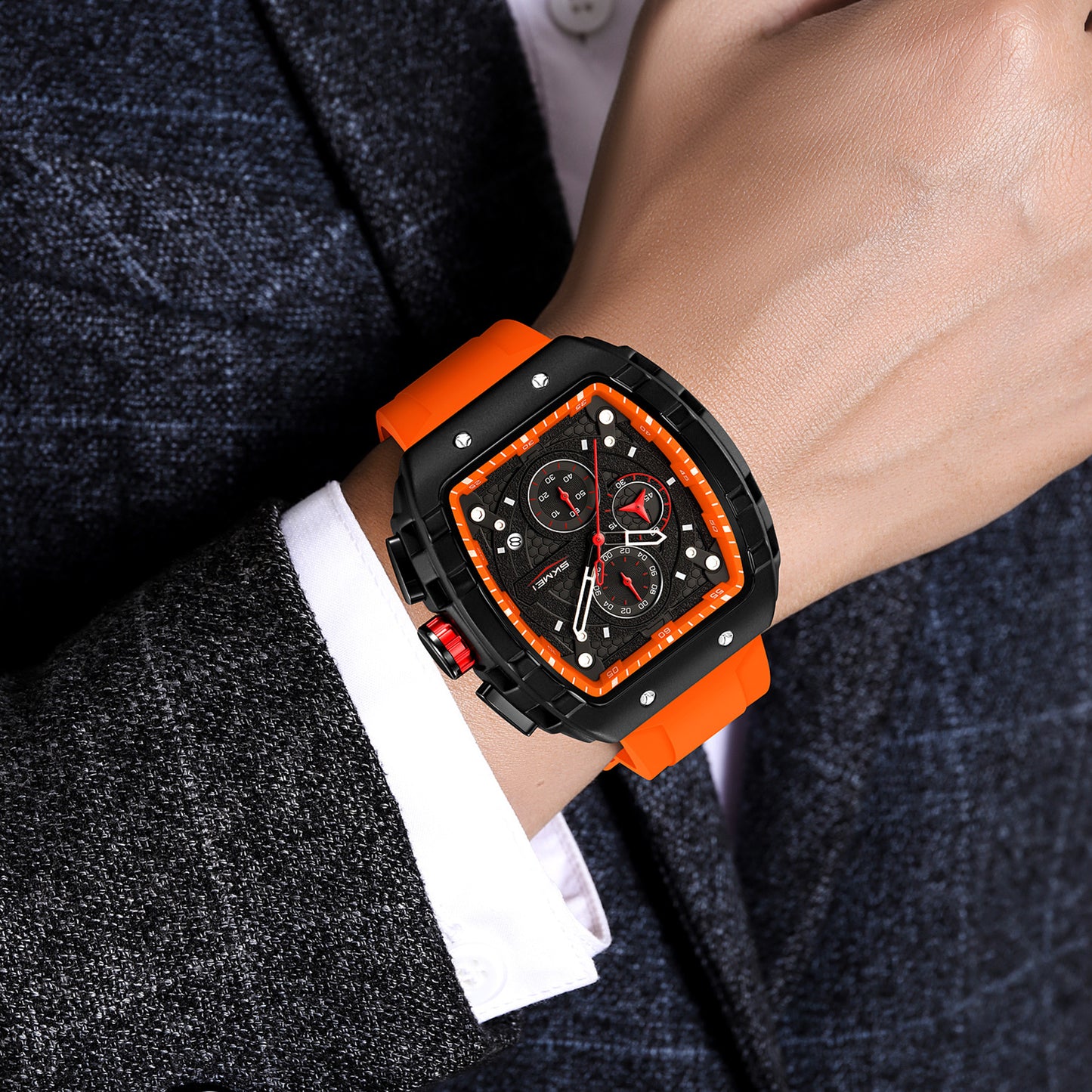 Skmei Quartz Analog Dial Silica Gel Strap Watch for Men - 9341