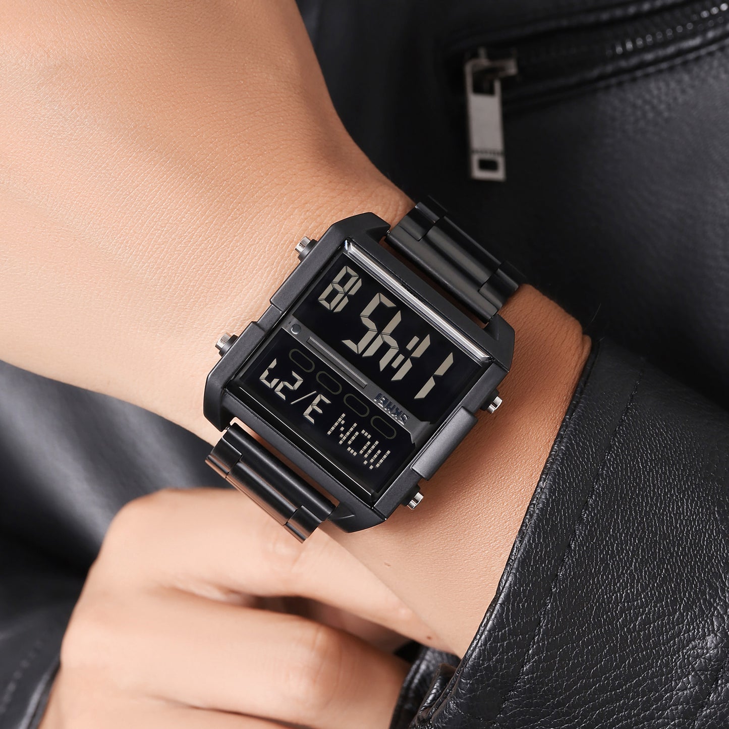 Skmei Digital Dial Stainless Steel Strap Watch for Men - 2299