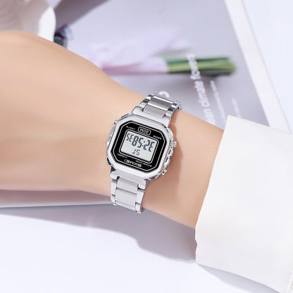 Skmei Digital Dial Stainless Steel Strap Watch for Women - 2387