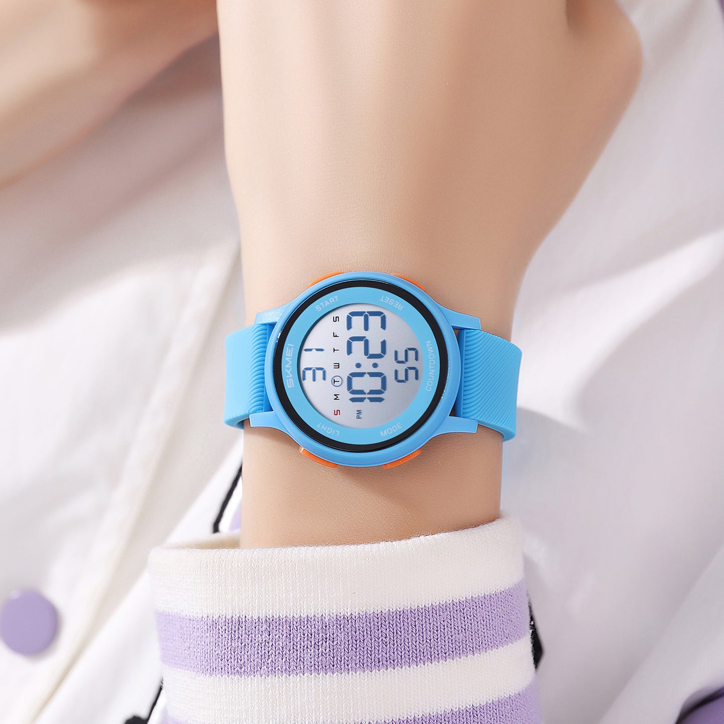 Skmei Digital Dial Silica Gel Strap Watch for Kids - 2427