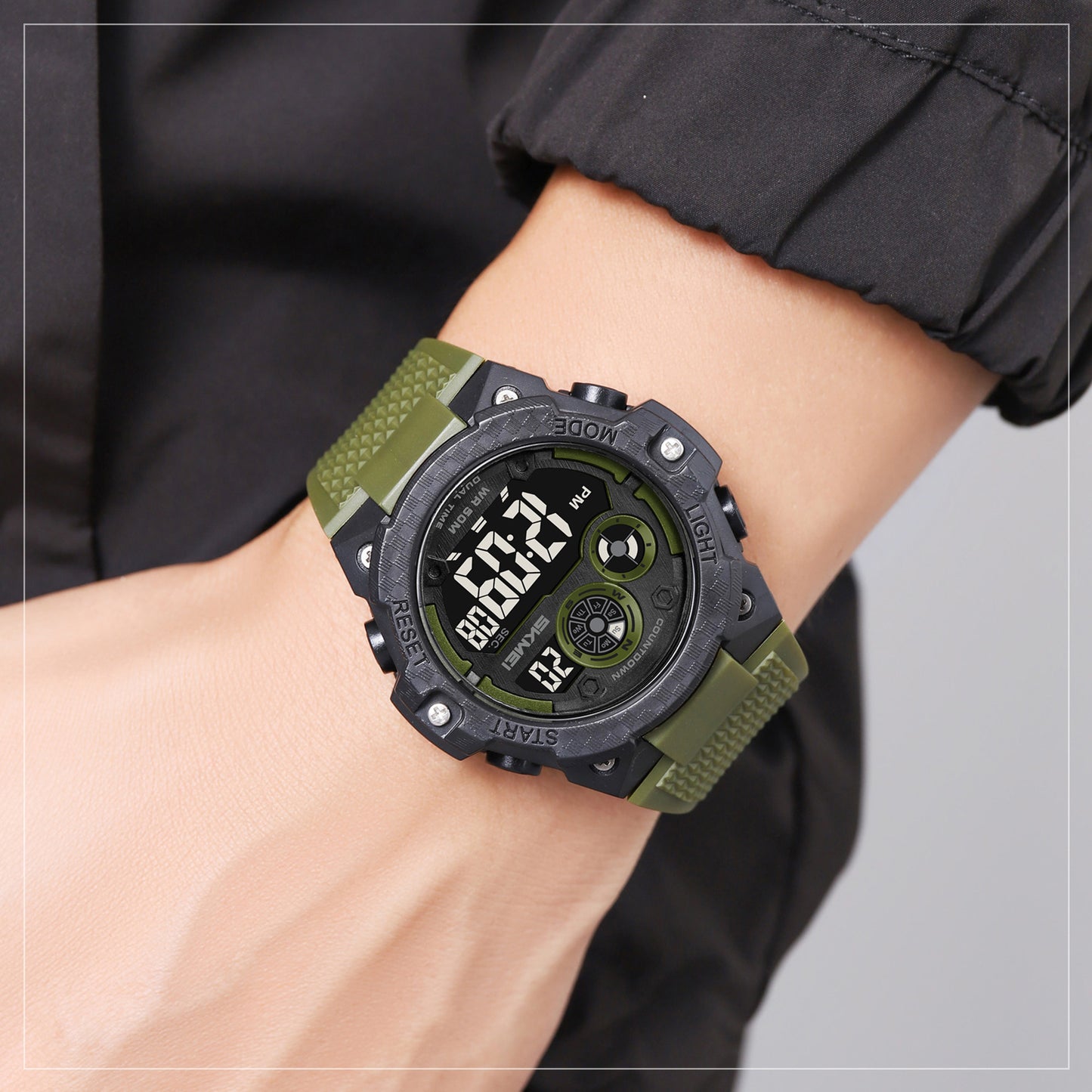 Skmei Digital Dial TPU Strap Watch for Men - 2337