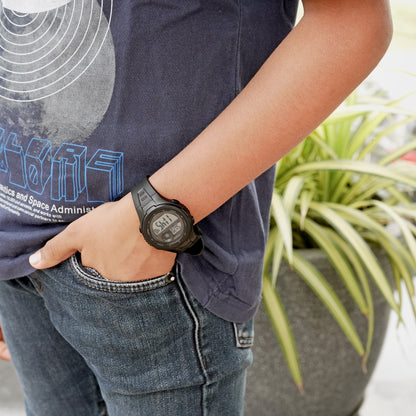 Skmei Digital Dial ABS Black Case Rubber Strap Watch for Kids - 2280