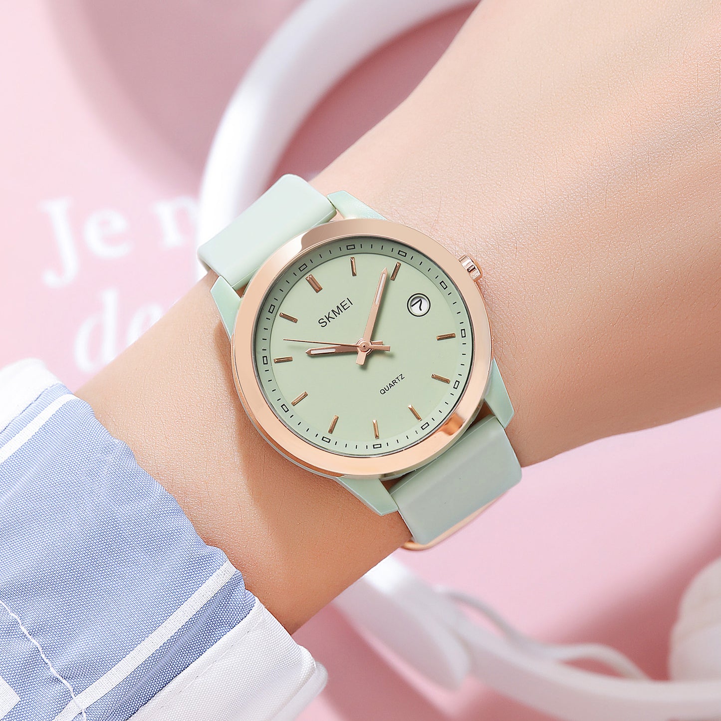 Skmei Quartz Analog Dial Silica Gel Strap Watch for Women - 2319