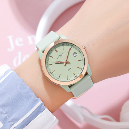 Skmei Quartz Analog Dial Silica Gel Strap Watch for Women - 2319