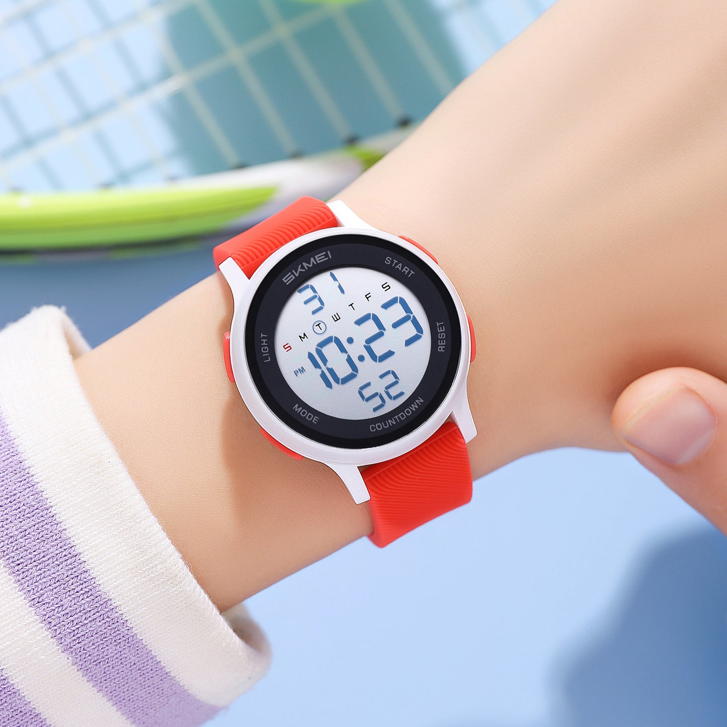 Skmei Digital Dial Silica Gel Strap Watch for Kids - 2427