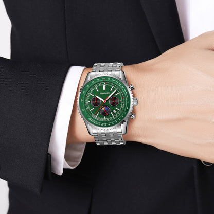 Skmei Quartz Analog Dial Stainless Steel Strap Watch for Men - 9348