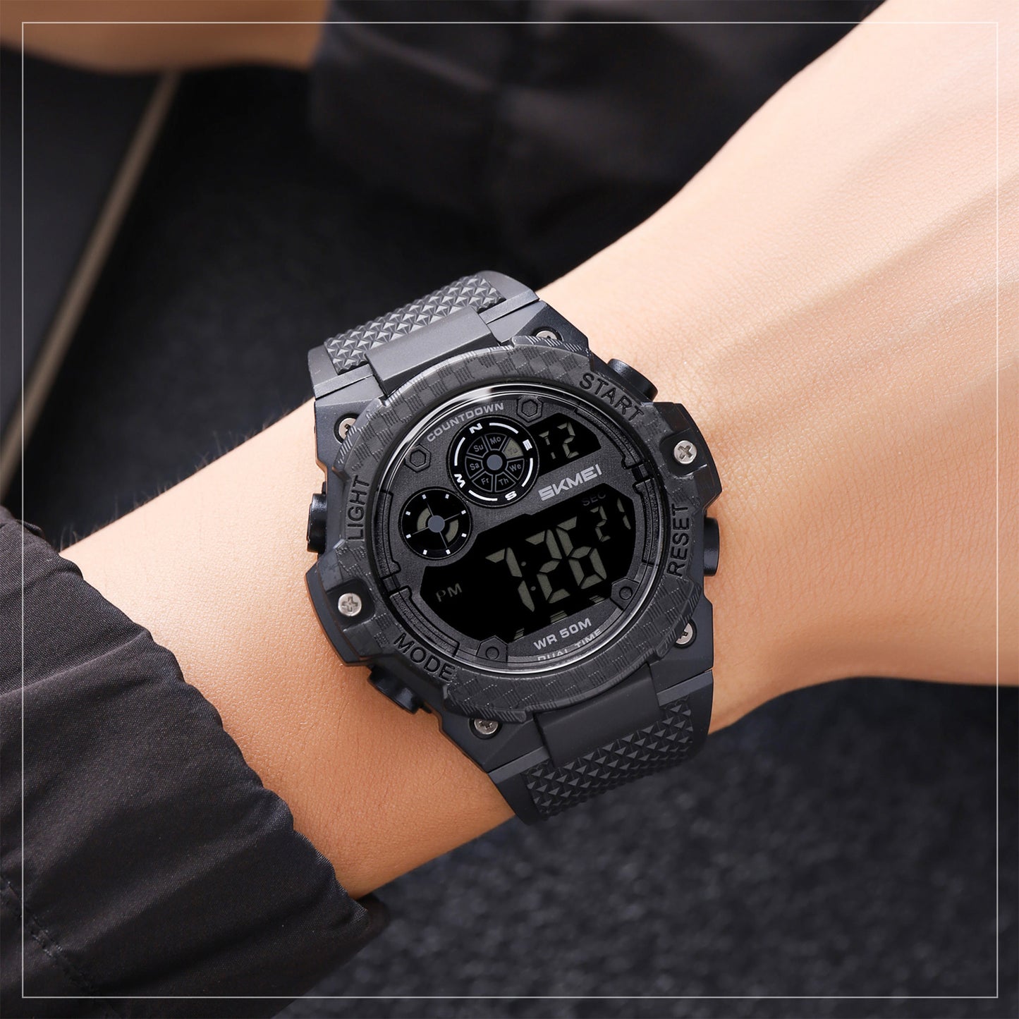 Skmei Digital Dial TPU Strap Watch for Men - 2337