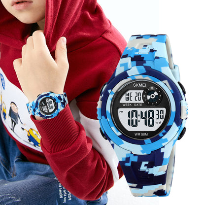 Skmei Digital Dial ABS Black Case Rubber Strap Watch for Kids - 2280