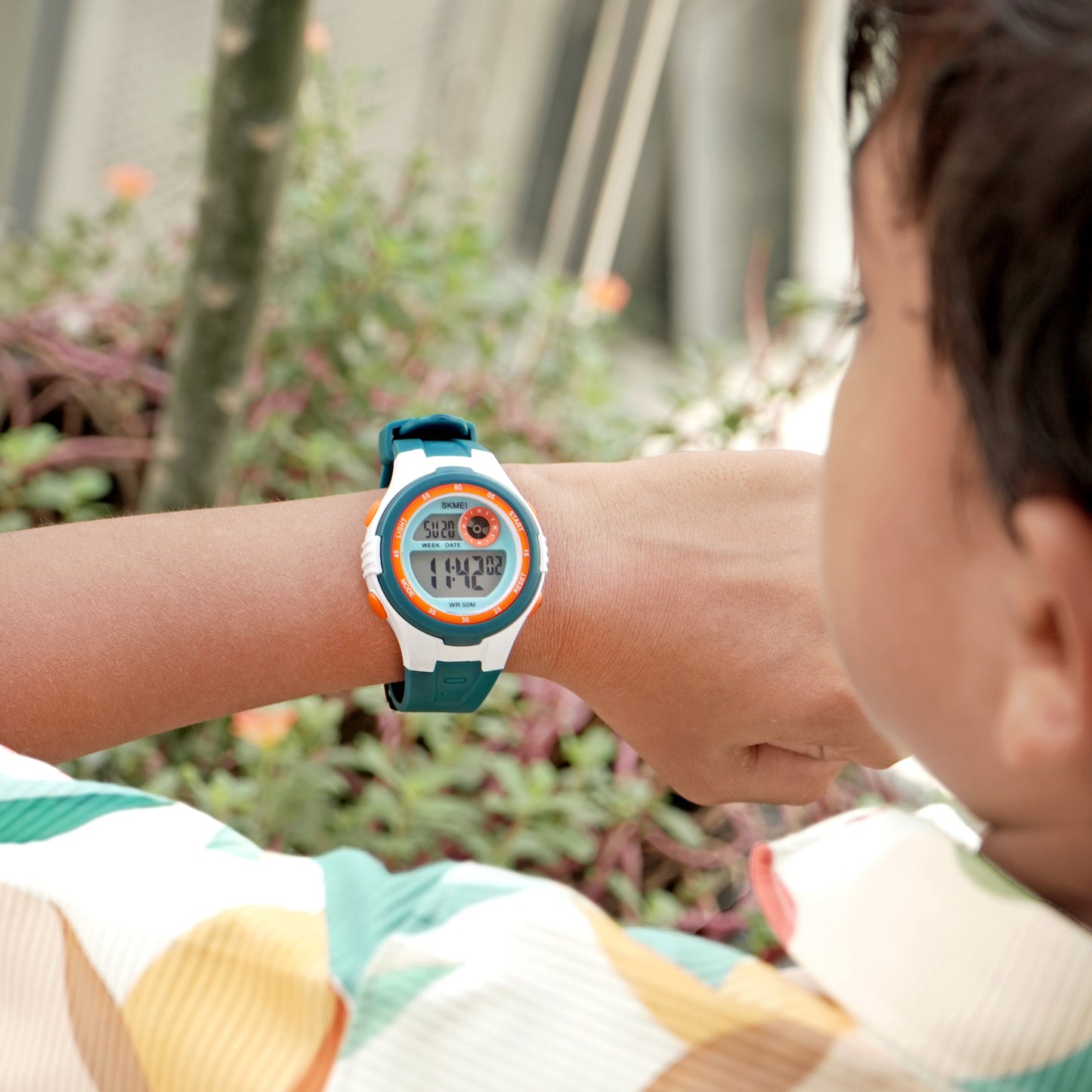 Skmei Digital Dial ABS Black Case Rubber Strap Watch for Kids - 2280