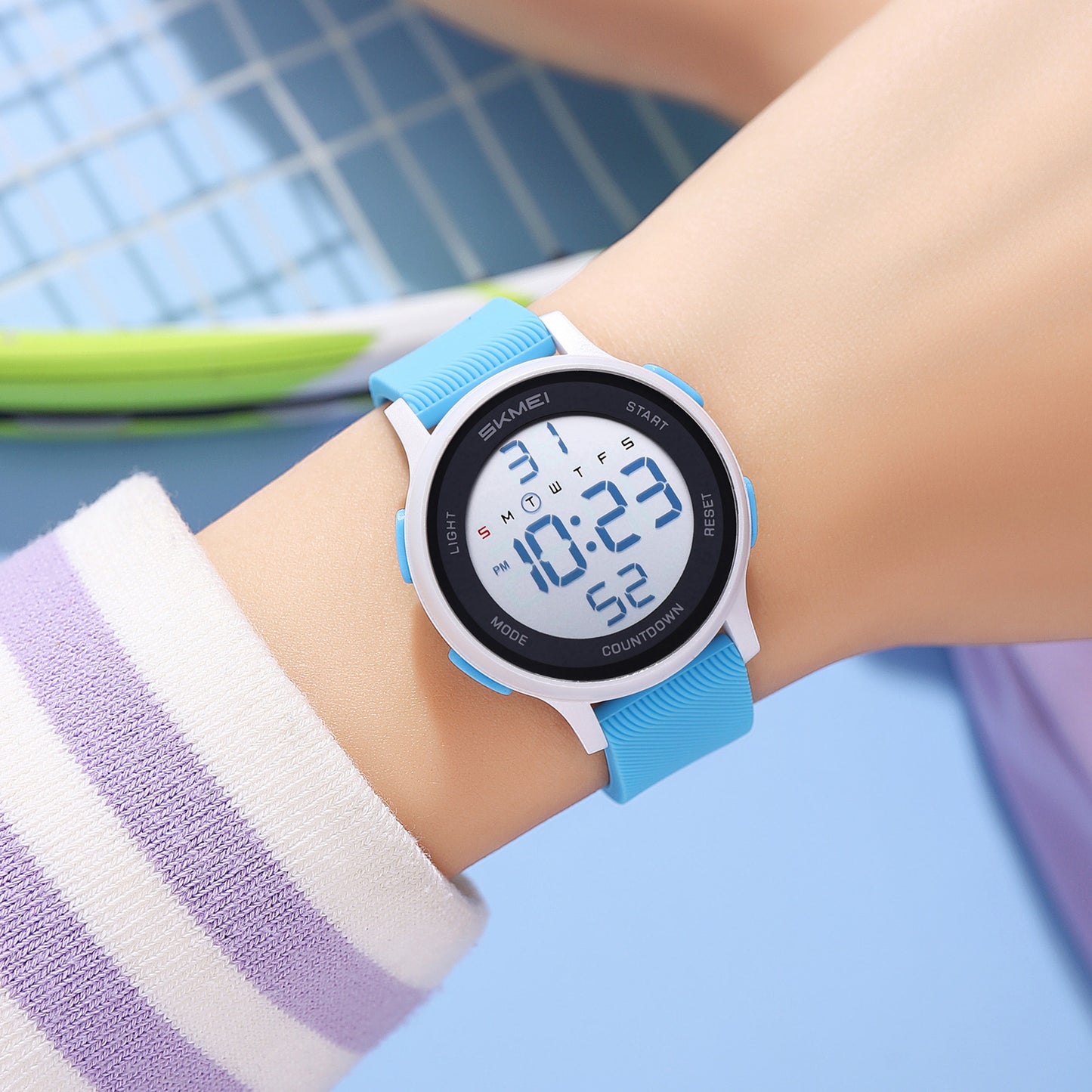 Skmei Digital Dial Silica Gel Strap Watch for Kids - 2427