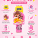 Digital Watch for Kids with Light Pink Polyurethane Strap and Round Dial for Casual & Formal Wear