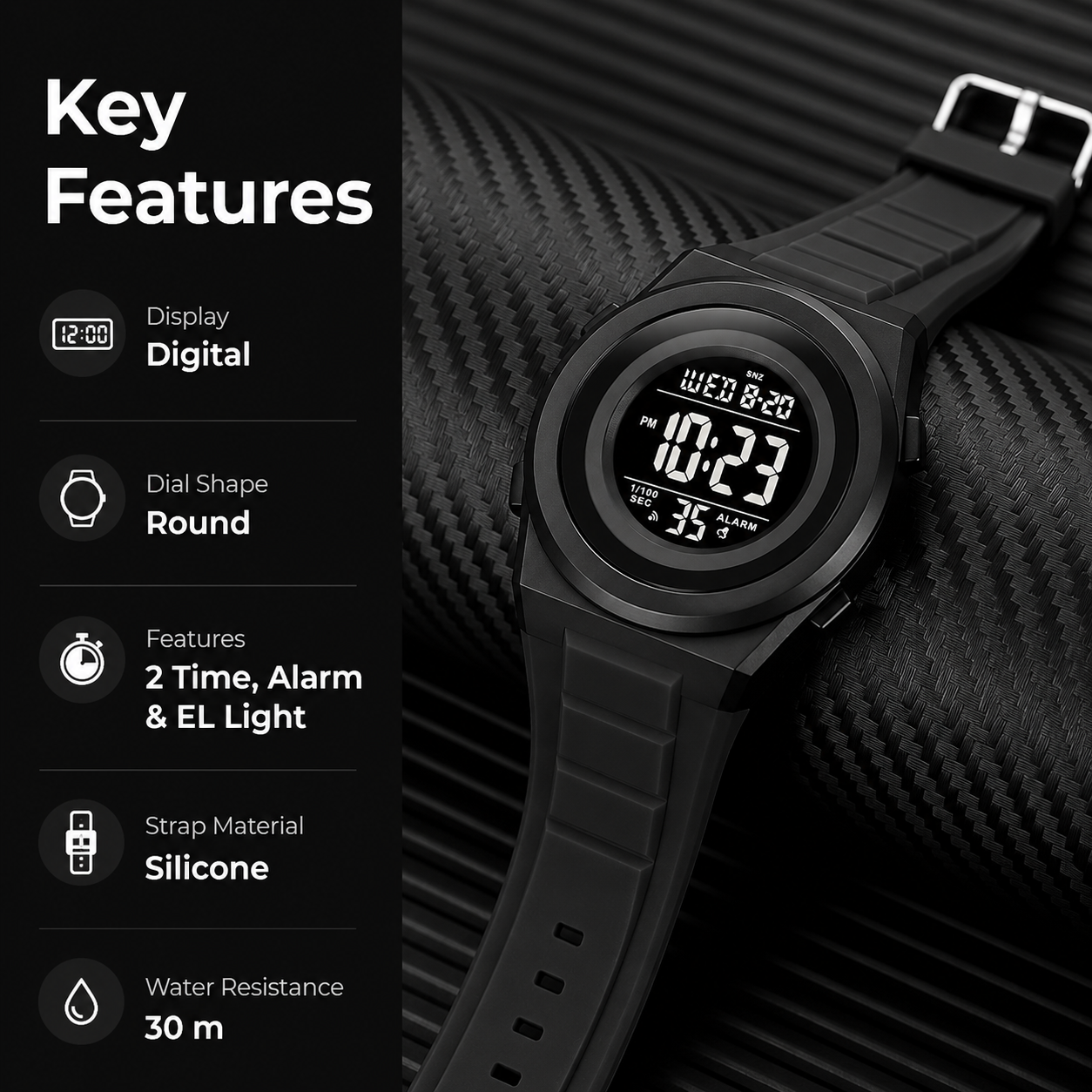 Premium Digital Sports Wrist Watch for Men