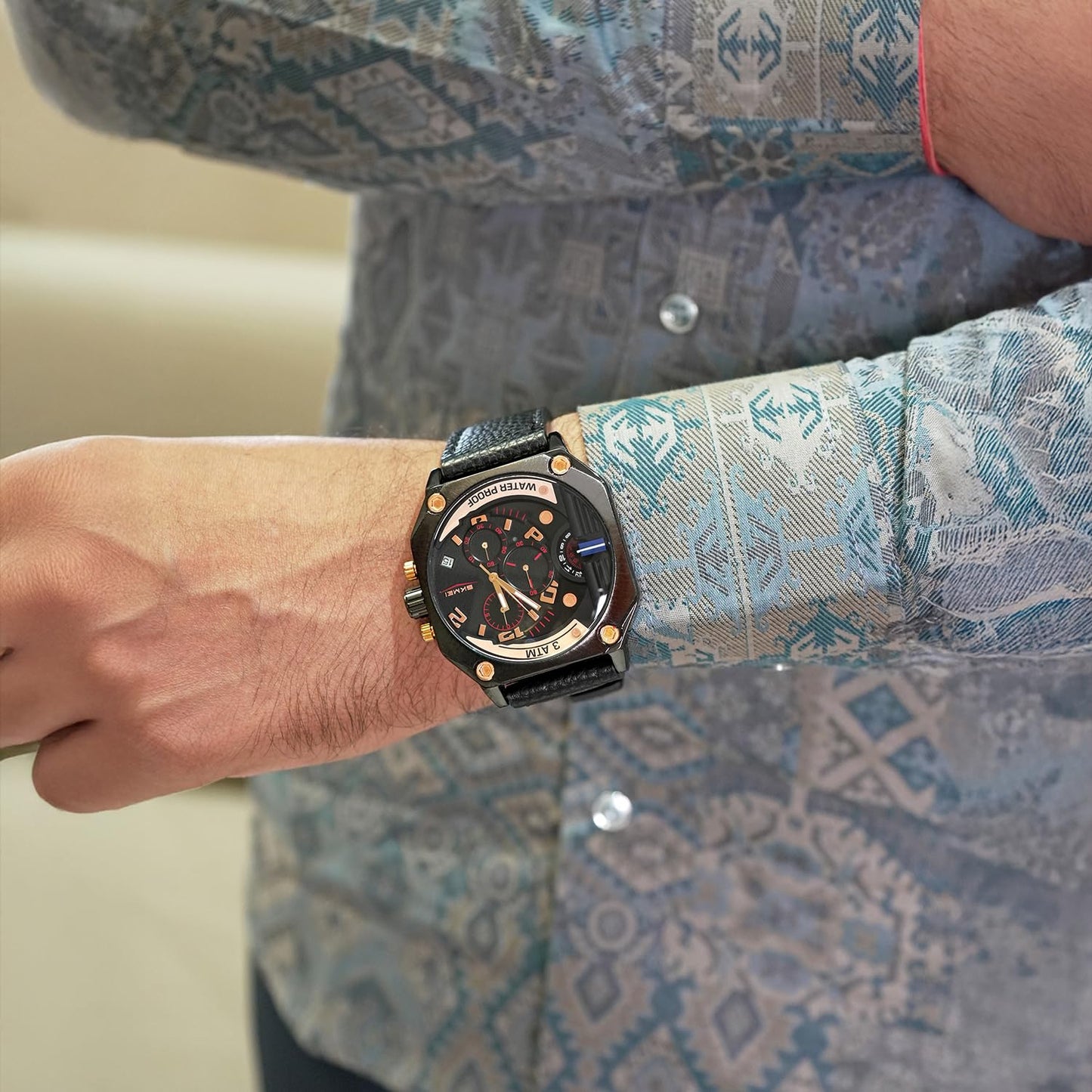 Multi Dial Analog Wrist Watch for men