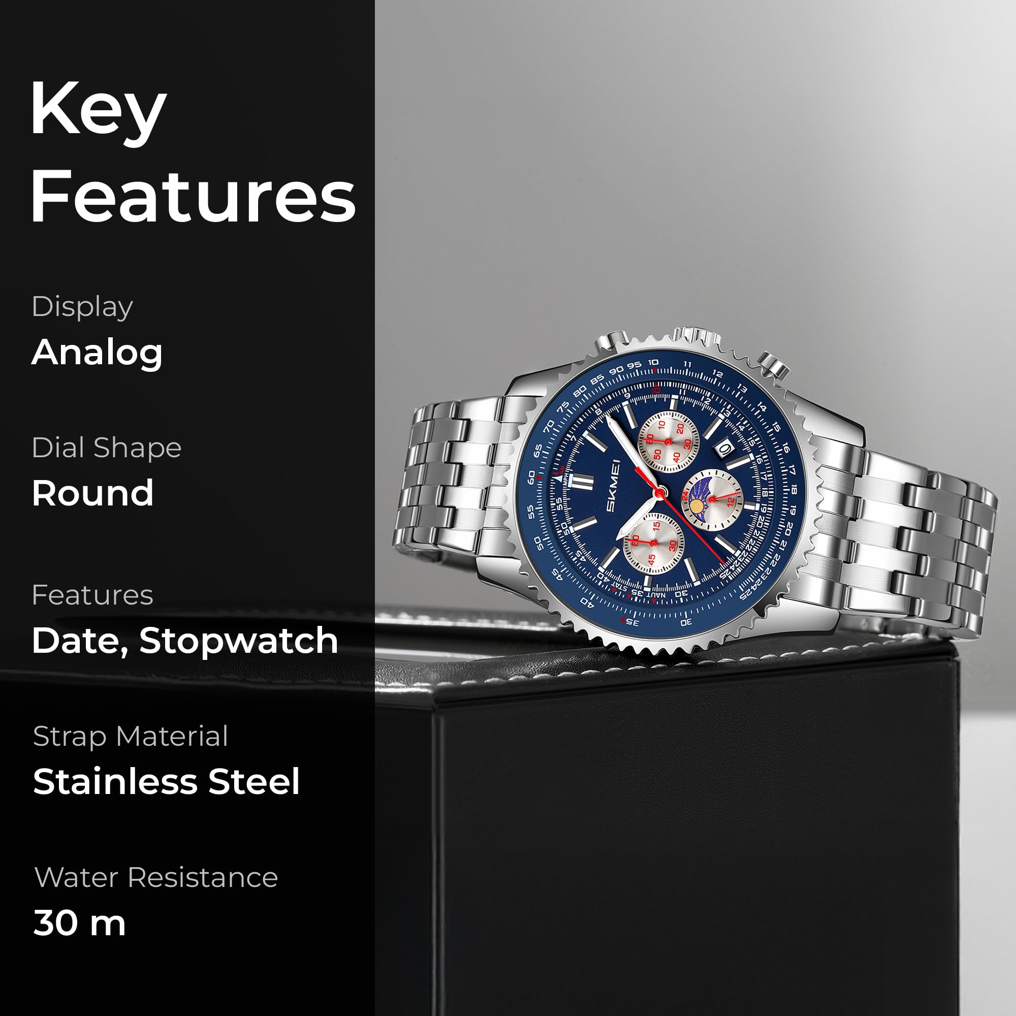 Wrist Watch for Men & Women with Classic Durable Strap and Round Dial for Casual & Formal Wear