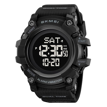 Skmei Digital Black Dial ABS-TPU Case TPU Strap Watch for Men - 2313
