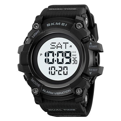 Skmei Digital Black Dial ABS-TPU Case TPU Strap Watch for Men - 2313