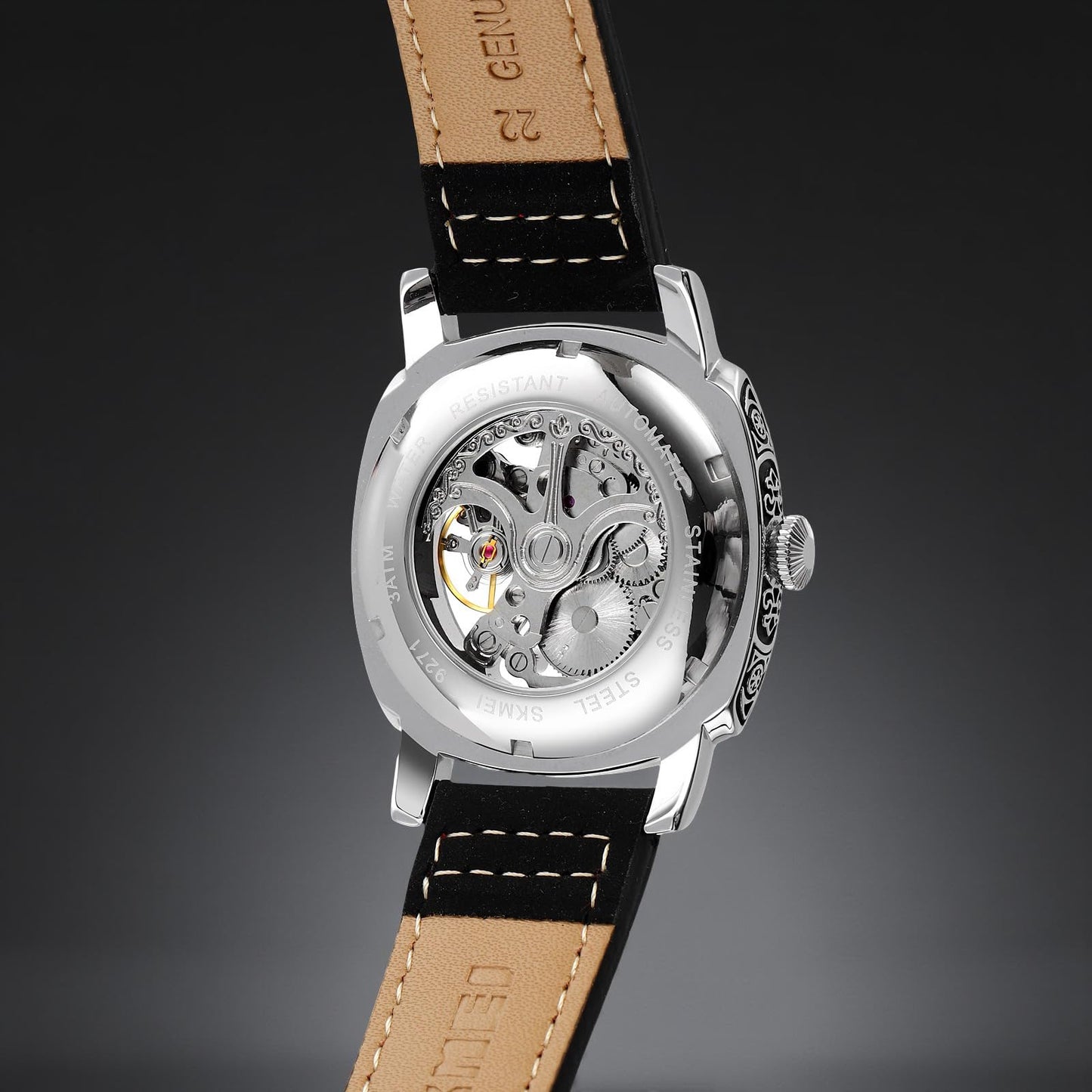 Skeleton Dial Mechanical Strap Automatic Watch For Men