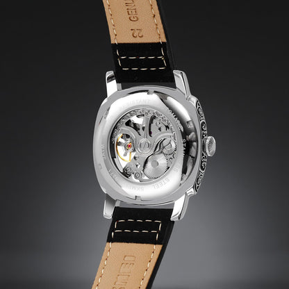 Skeleton Dial Mechanical Strap Automatic Watch For Men