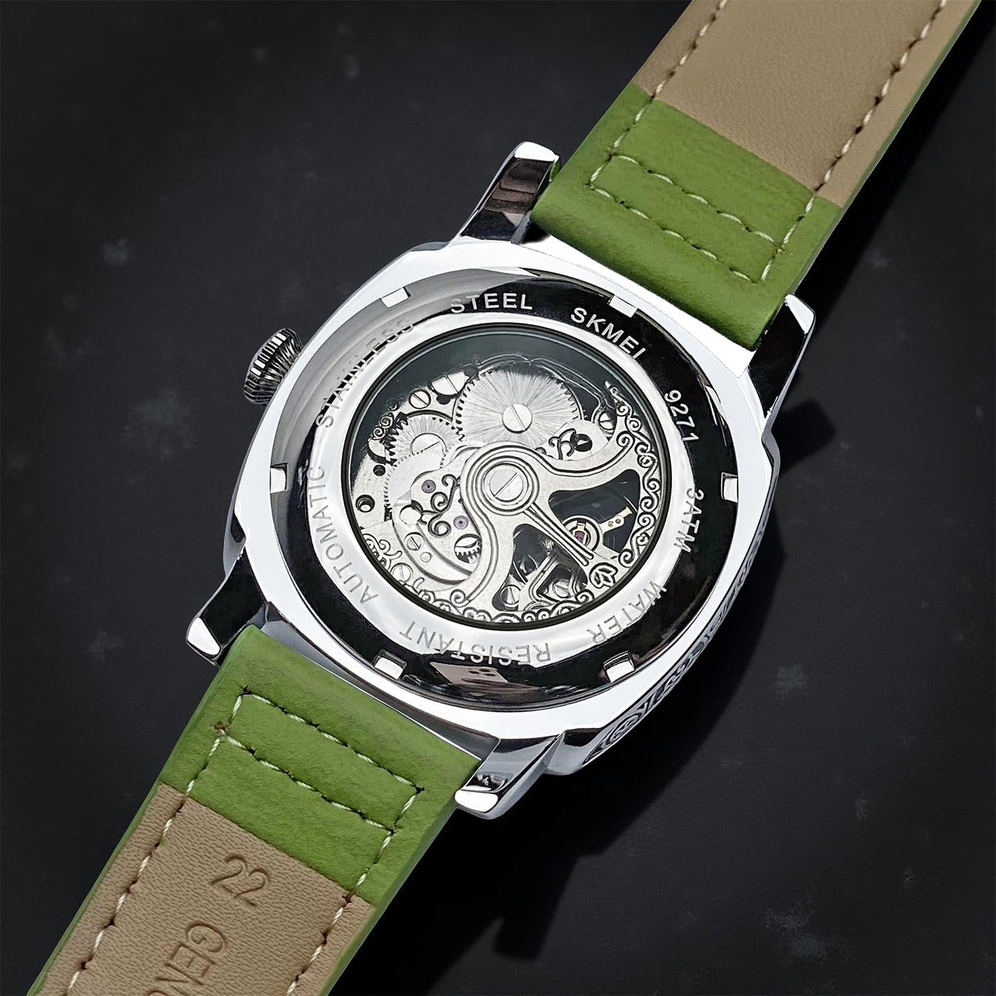 Skeleton Dial Mechanical Strap Automatic Watch For Men