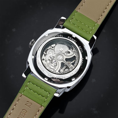 Skeleton Dial Mechanical Strap Automatic Watch For Men