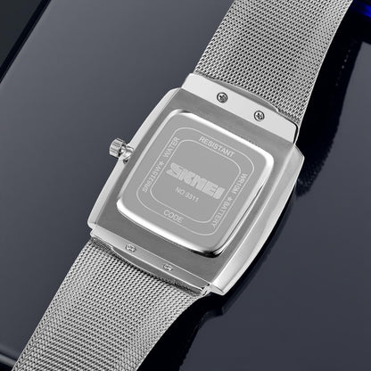Elegant Rectangular Analog Wrist Watch for men