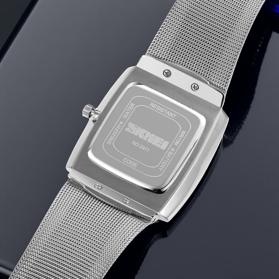 Analog Watch for Men with Silver Silver Stainless Steel Strap and Round Dial for Casual & Formal Wear