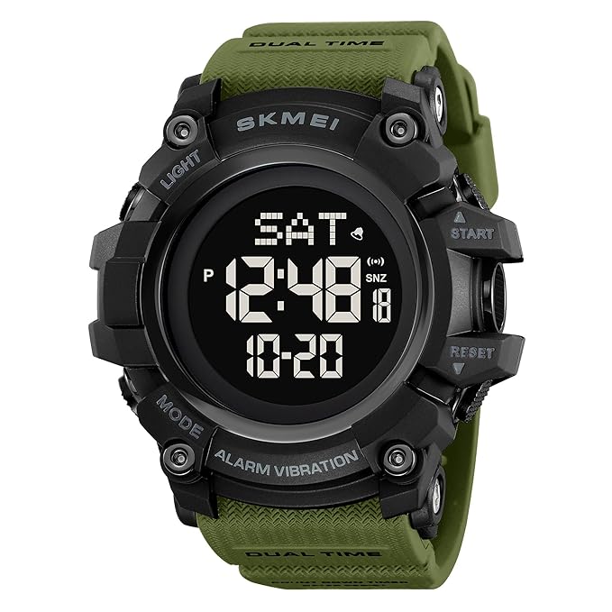 Skmei Digital Black Dial ABS-TPU Case TPU Strap Watch for Men - 2313