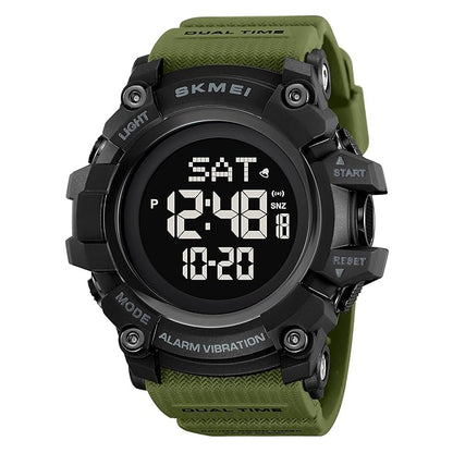 Skmei Digital Black Dial ABS-TPU Case TPU Strap Watch for Men - 2313