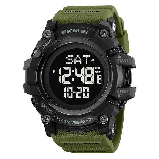 Skmei Digital Black Dial ABS-TPU Case TPU Strap Watch for Men - 2313
