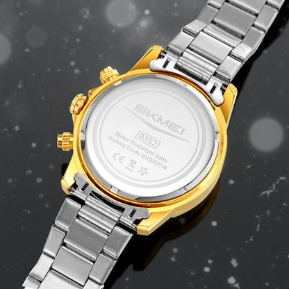 Luxury Multifunction Analog Wrist Watch with Metal Bracelet for men