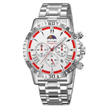 Luxury Multifunction Analog Wrist Watch with Metal Bracelet for men
