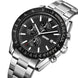 Analog Watch for Men with Silver Black Metal Strap and Round Dial for Casual & Formal Wear