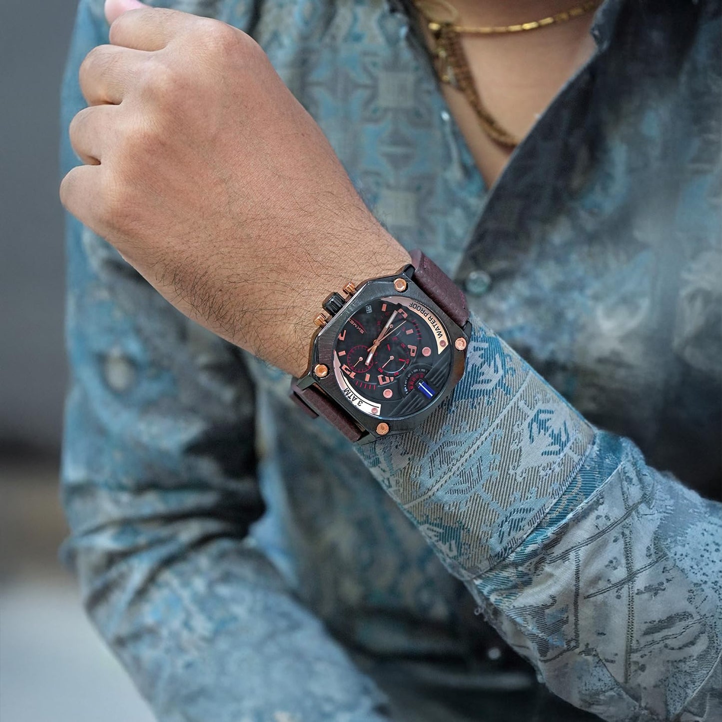 Multi Dial Analog Wrist Watch for men