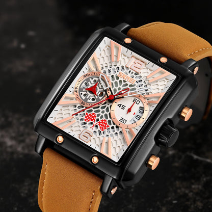 Square Dial Analog Wrist Watch for men
