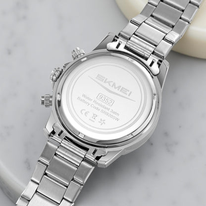 Luxury Multifunction Analog Wrist Watch with Metal Bracelet for men