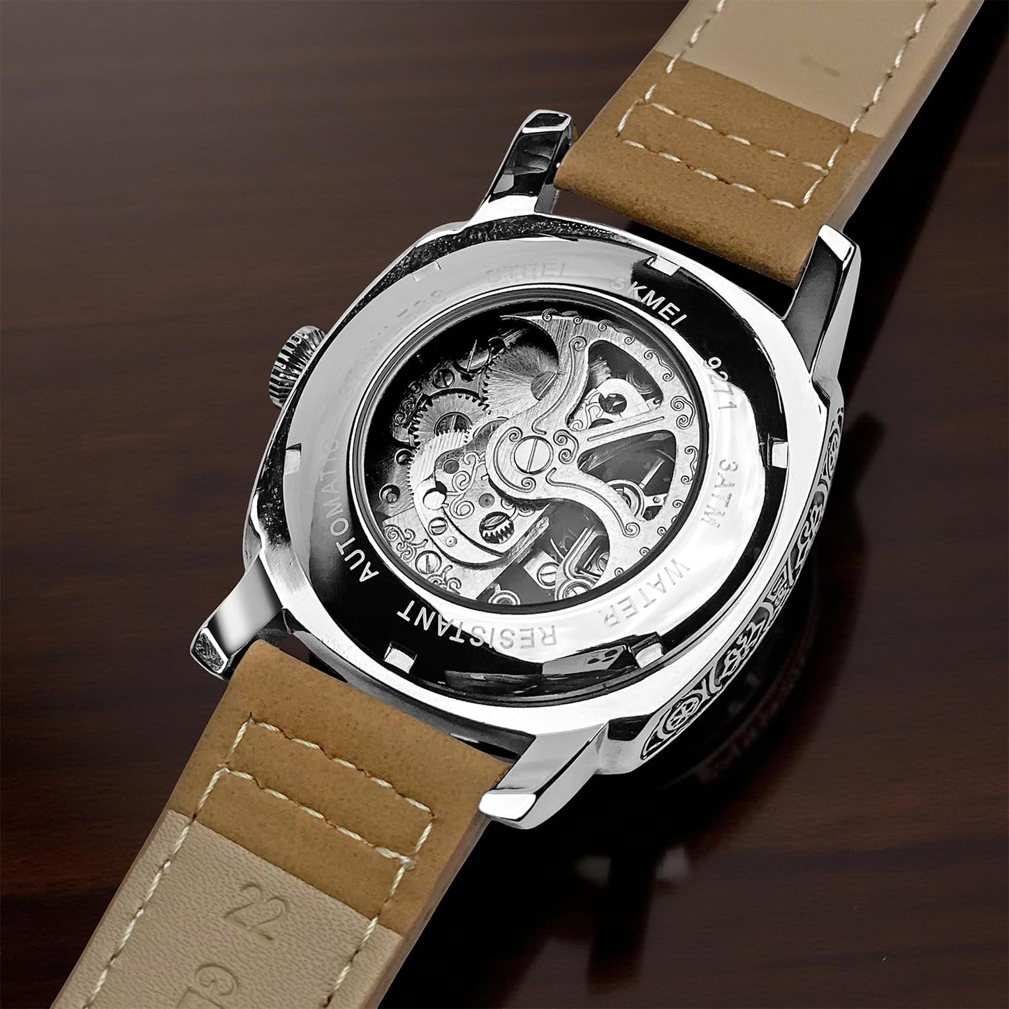 Skeleton Dial Mechanical Strap Automatic Watch For Men