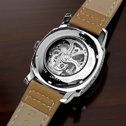 Skeleton Dial Mechanical Strap Automatic Watch For Men