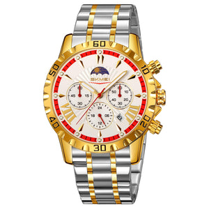 Luxury Multifunction Analog Wrist Watch with Metal Bracelet for men