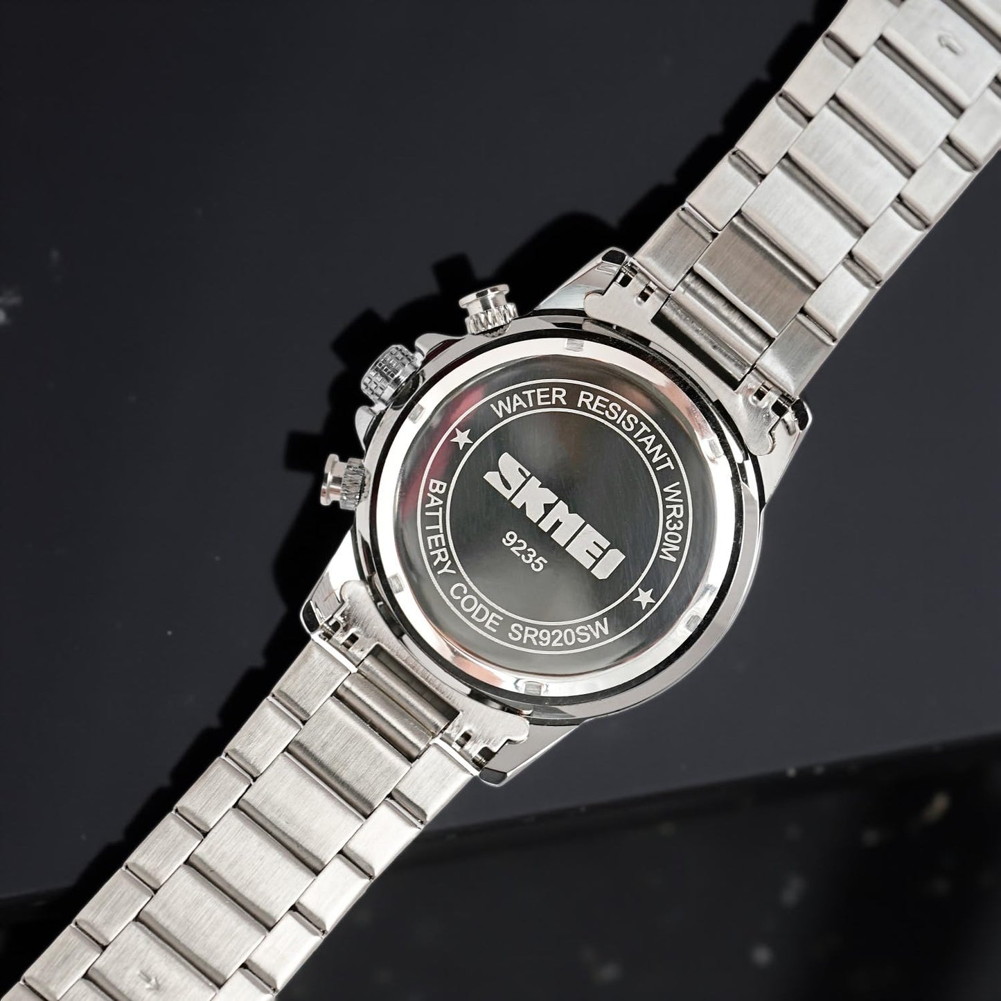 Premium Analog Chronograph Wrist Watch with Metal Strap For Men