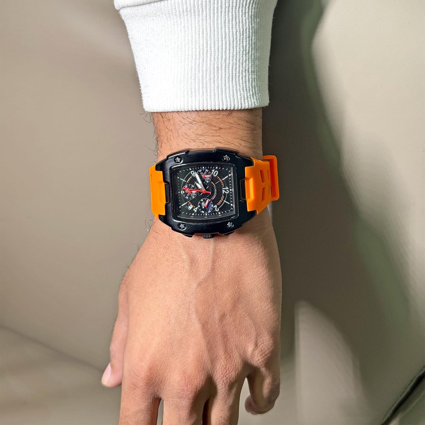 Square Dial Analog Wrist Watch for men
