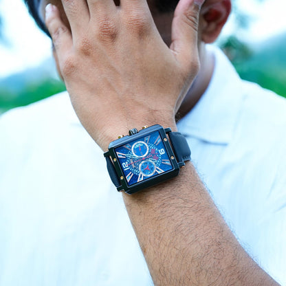 Square Dial Analog Wrist Watch for men