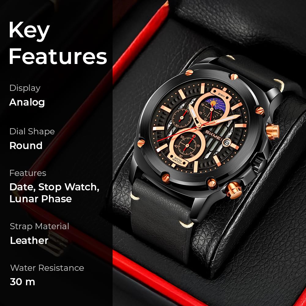 Luxury Multifunction Analog Wrist Watch for men