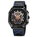 Analog Watch for Men with Black Leather Strap and Round Dial for Casual & Formal Wear