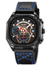 Analog Watch for Men with Black Leather Strap and Round Dial for Casual & Formal Wear