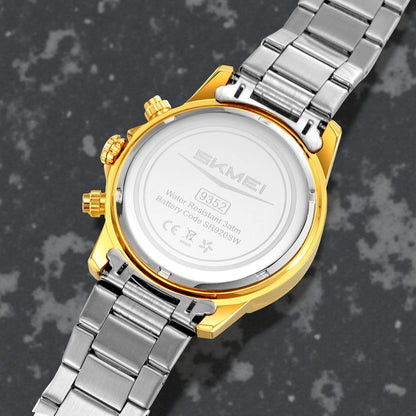 Luxury Multifunction Analog Wrist Watch with Metal Bracelet for men