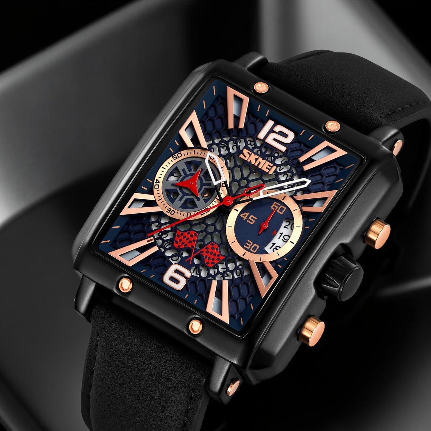 Square Dial Analog Wrist Watch for men